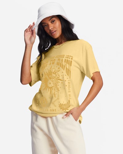 Billabong Dusk To Dawn Estampadas Boyfriend T-Shirt Mellow Daze | TDGPIS341