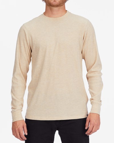 Billabong Essential Long Sleeve Thermal Sand Heather | SJODRM178