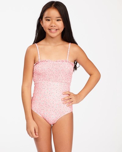 Billabong Feelin Ditsy One-Piece Swimsuit Coral Rosas | XVIRTM095