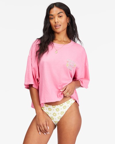 Billabong Feeling Free Estampadas T-Shirt Flamingo | RYFLTQ645