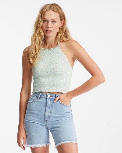 Billabong Feels Like Summer Tank Top Verde Menta | SVBGFY395