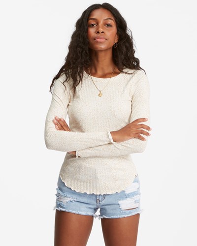 Billabong Fine By Me Long Sleeve Top Blancas | XGQFVO389