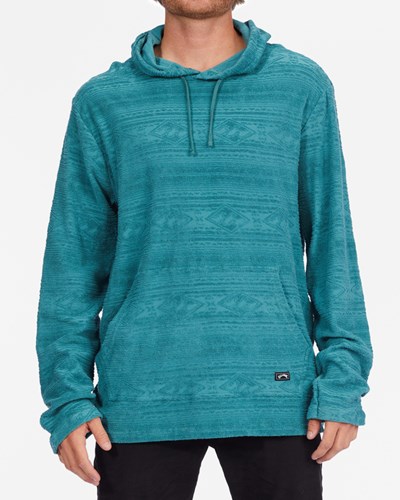 Billabong Flecker Jacquard Pullover Hoodie Verde Menta | RZSHTX175