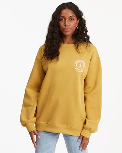 Billabong Free Your Mind Crewneck Sweatshirt Doradas | GVBOXS295