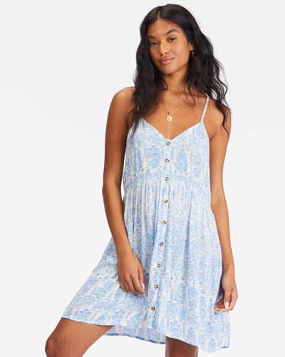 Billabong Glow Up Babydoll Vestido Salt Crystal | QICTNX708