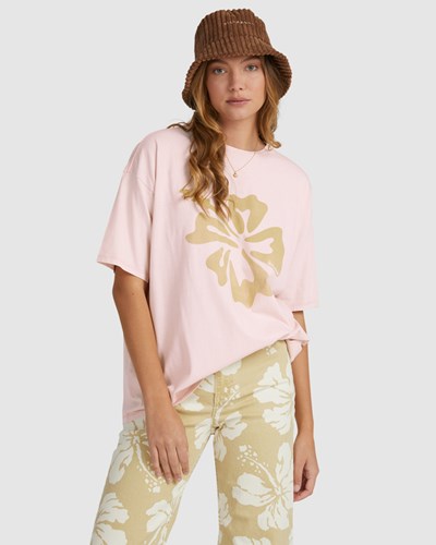 Billabong Hawaii Dreaming Boyfriend T-Shirt Rosas | ZBWYMS965