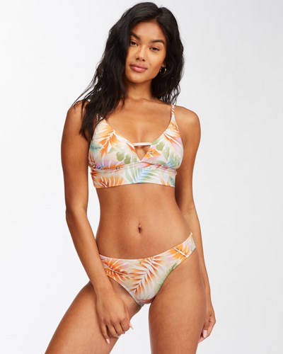 Billabong Island Calling V-Neck Bikini Top Salt Crystal | NAMFDH942