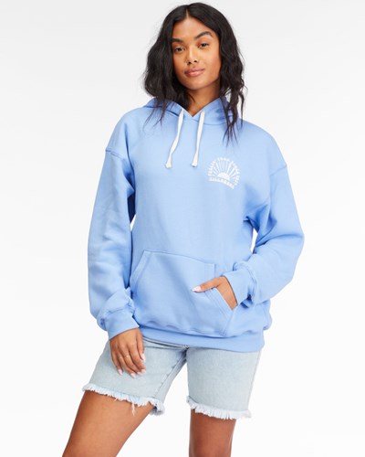 Billabong Its The Little Things Estampadas Hoodie Azules | HUEFNA309