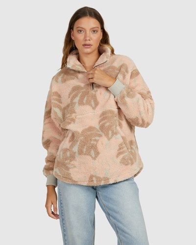 Billabong Kalluah Half-Zip Pullover Sweatshirt Peony | FJKQEL739