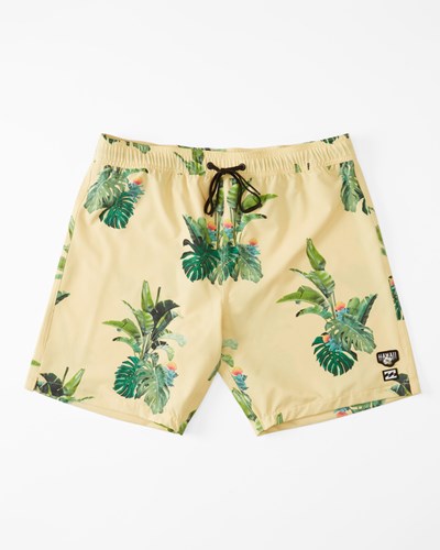 Billabong Kamea Jungle Layback Boardshorts 16" Amarillo | HGITPS238