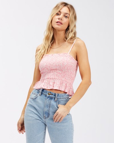 Billabong Keep Your Cool Crop Top Rosas | HQBGOF815