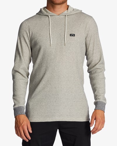 Billabong Keystone Pullover Thermal Hoodie Oatmeal | ROZKVC780