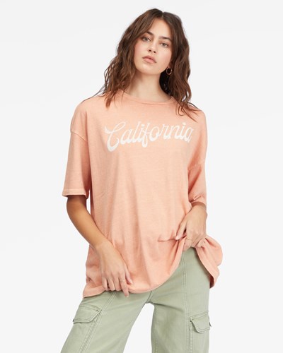 Billabong Land Of Milk And Honey Boyfriend T-Shirt Rosas | BQKXWE479