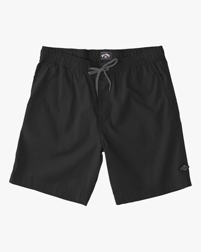 Billabong Layback Twill Elastic Cintura Shorts 16" Negras | KHJTFZ596