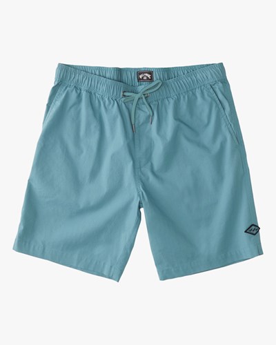 Billabong Layback Twill Elastic Cintura Shorts 18" Verde Menta | TRCUNL654