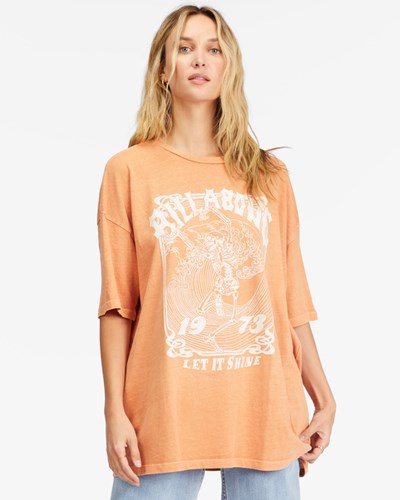 Billabong Let It Shine Boyfriend T-Shirt Ginger | PRCYTU413