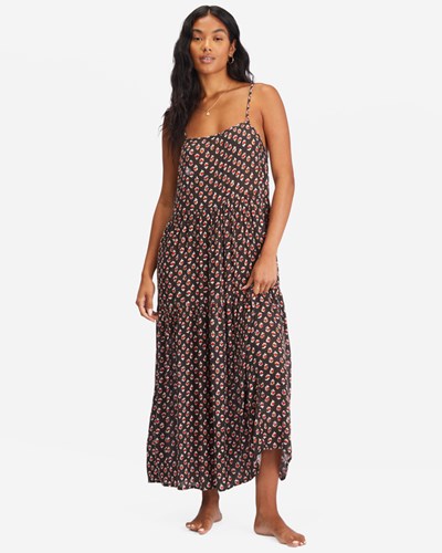 Billabong Love Forever Midi Vestido Negras | MDICWH920