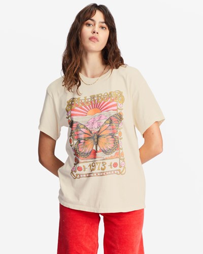 Billabong Magic Maker Estampadas Boyfriend T-Shirt Blancas | IYVBRW347