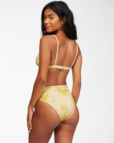 Billabong Make You Mine Rise Bikini Bottoms Amarillo | LZMINH853