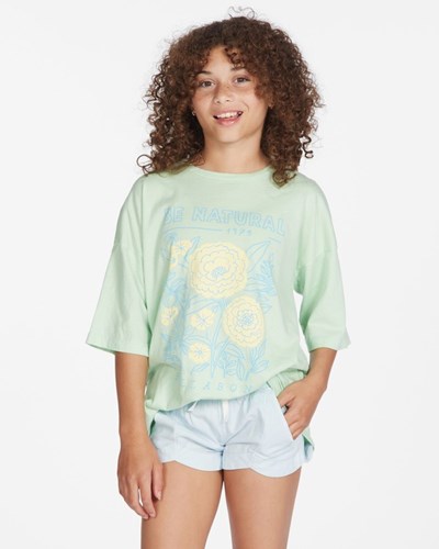 Billabong Natural Hi Boyfriend T-Shirt Honey Dew | SDJFWC706