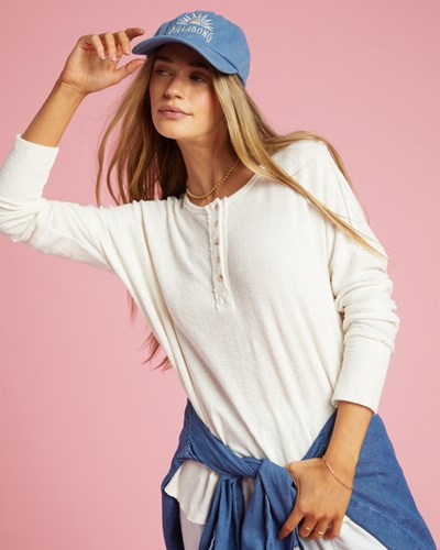 Billabong New Anyday Henley Top Salt Crystal | BCMDLP123