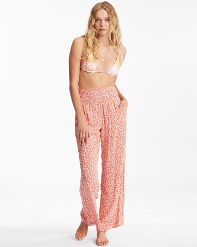 Billabong New Waves 2 Anchos-Leg Pants Rosas | ORSGVD026