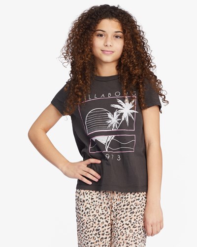 Billabong On The Horizon Estampadas Boyfriend T-Shirt Negras | IZYNLW851