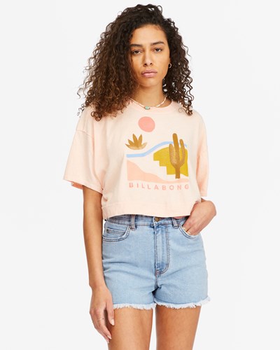 Billabong Only Today Estampadas T-Shirt Just Peachy | FPDNLW751