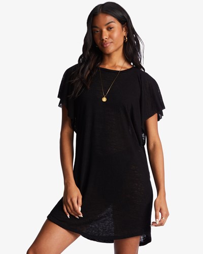 Billabong Out For Waves Cover-Up Vestido Negras | QULTEB863