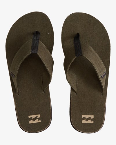 Billabong Overhead Hemp Slip-On Sandals Military | FPDQIE658