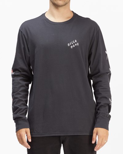 Billabong Peace Wave Washed Long Sleeve T-Shirt Negras | MUFRPX902