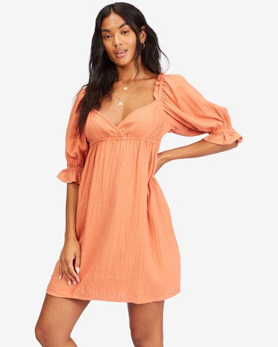 Billabong Perfect Paradise Babydoll Vestido Terracotta | EACFRD364