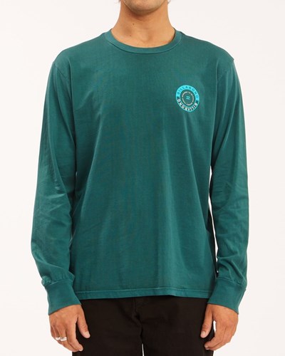 Billabong Rocker Wave Washed Long Sleeve T-Shirt Verde Menta | HPQRYZ865