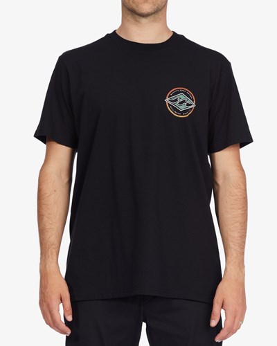 Billabong Rotor Diamond Corta Sleeve T-Shirt Negras | AFNZKP309