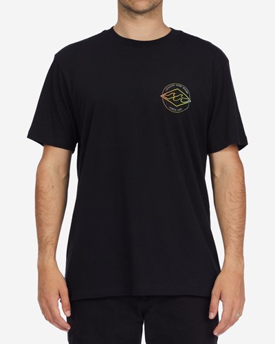 Billabong Rotor Diamond Corta Sleeve T-Shirt Negras | HXCWIG863