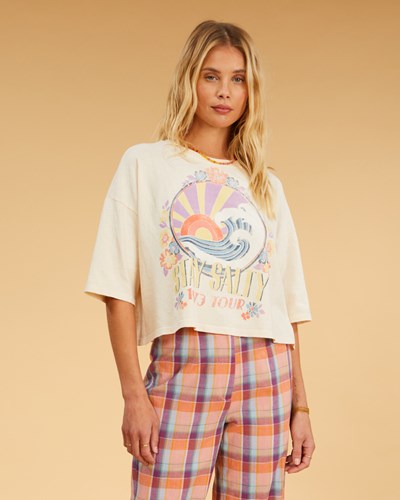 Billabong Salty Blonde Still Salty Boxy T-Shirt Blancas | FJQXAU214