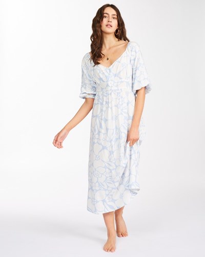 Billabong Salty Sea Midi Vestido Rain Drop | FAZXEJ274