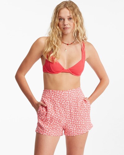 Billabong Set Me Up Corta High-Waisted Shorts Fuego | RZPCUW642