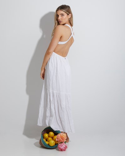 Billabong Shore Thing Maxi Vestido Blancas | CSIVKF169