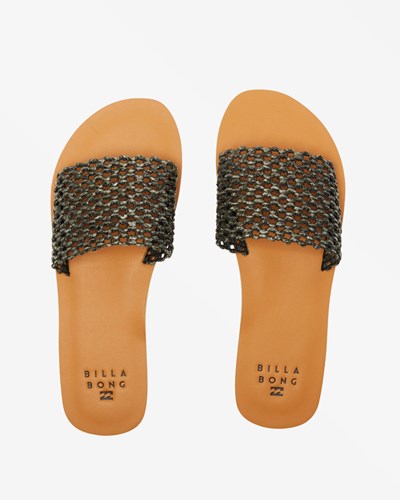 Billabong Siesta Single Correa Chanclas Sandals Negras | MGIBFW609