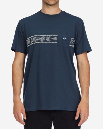 Billabong Spinner Pocket T-Shirt Azul Marino | BTQWIV128