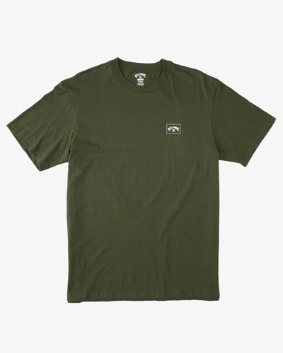 Billabong Stacked Corta Sleeve T-Shirt Verde Oliva | AIPJEV146