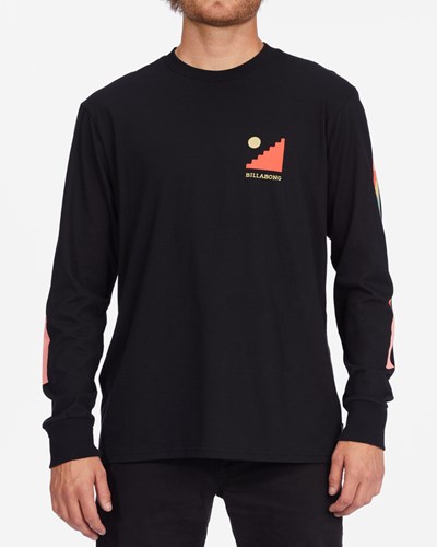 Billabong Stairway Long Sleeve T-Shirt Negras | ZAETWQ514