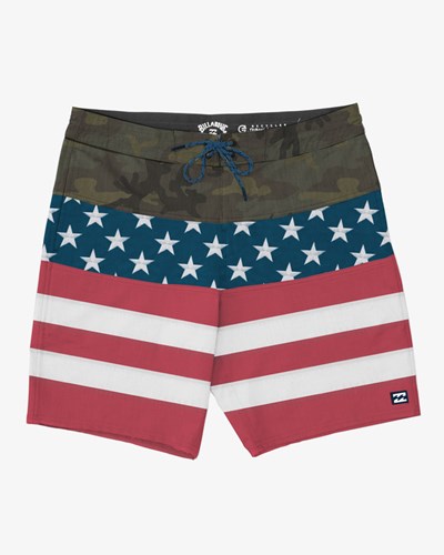 Billabong Stars Stripes Tribong Lo Tide Boardshorts 19\