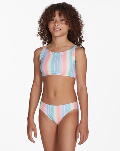 Billabong Stoked On Stripes Cropped Tank Bikini Set Multi | ALREYB372