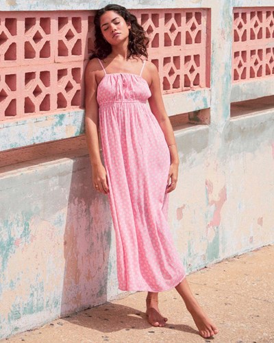 Billabong Summer Daydream Midi Slip Vestido Sorbet | JTNCVE370