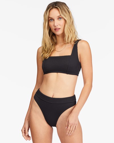 Billabong Summer High Square Bralette Underwire Bikini Top Negras | CVKBQX380