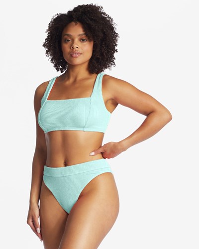 Billabong Summer High Square Bralette Underwire Bikini Top Verde Menta | OWIGYP457