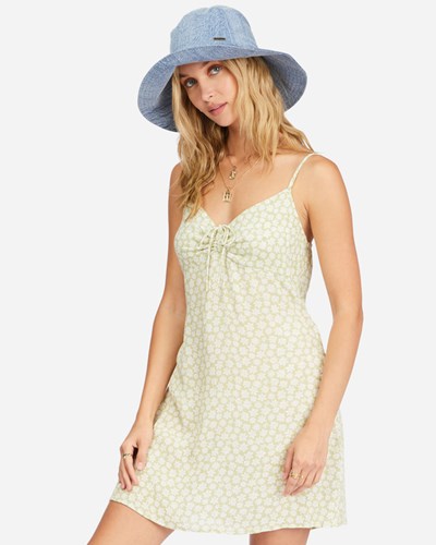 Billabong Sun Chaser Mini Slip Vestido Agave | MUGQLZ408