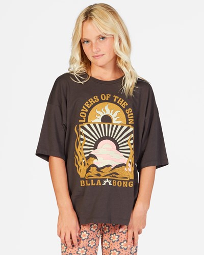 Billabong Sun Lovers Boyfriend T-Shirt Negras | WZBMSI596